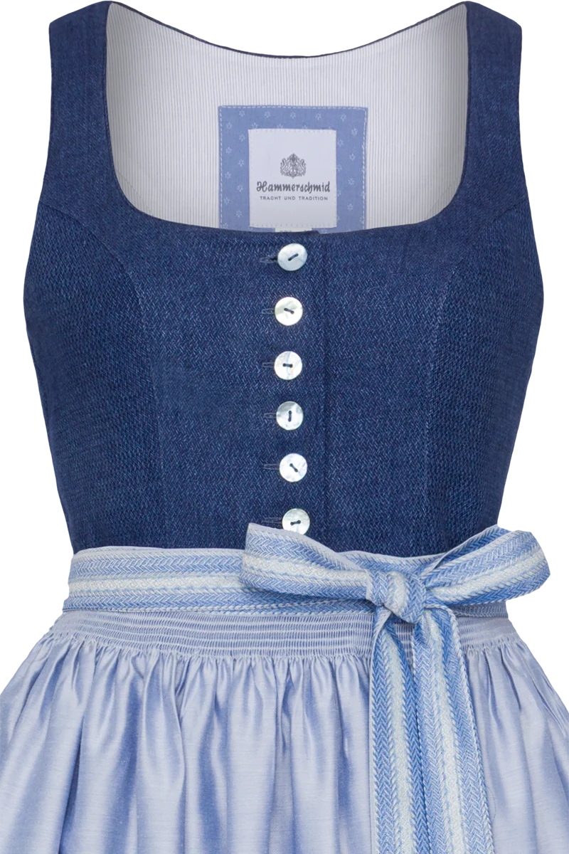 Langes Dirndl mit Leinenmieder