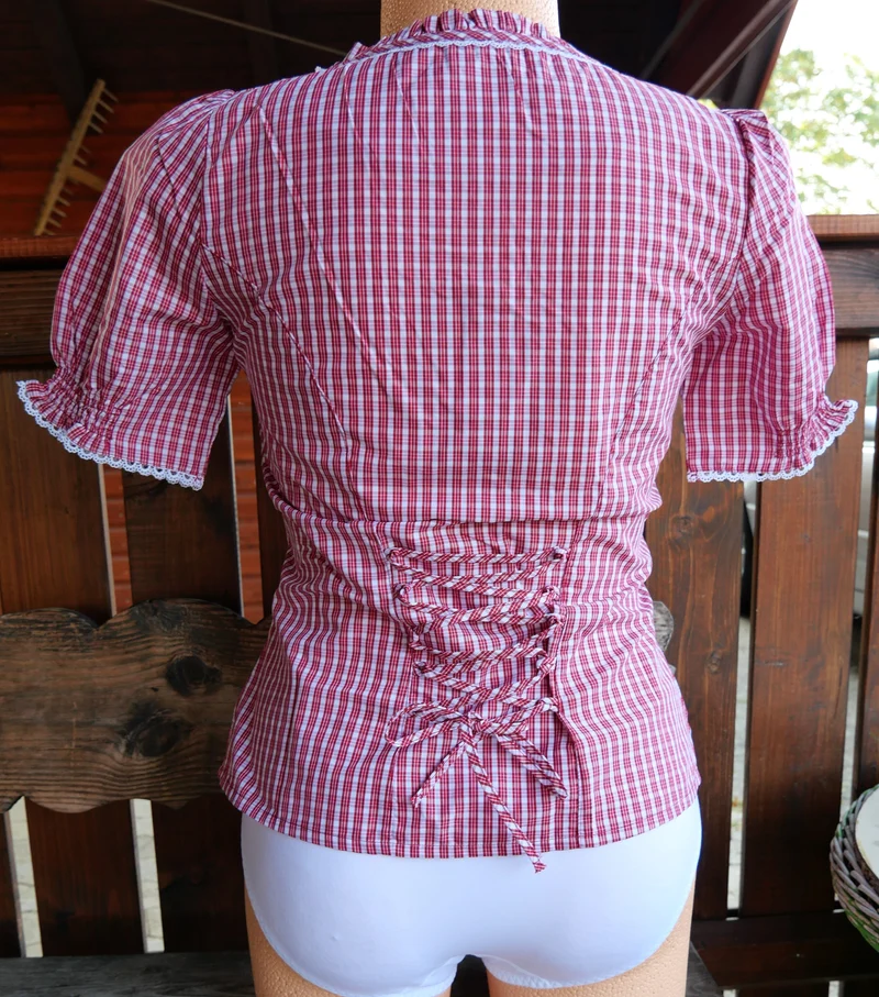 Trachtenbluse, Spieth & Wensky, Neumühl, Rot kariert