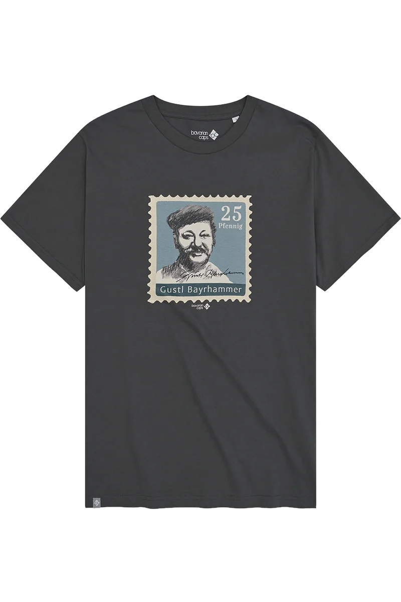 Herren T-Shirt 'Gustl Briefmarke'