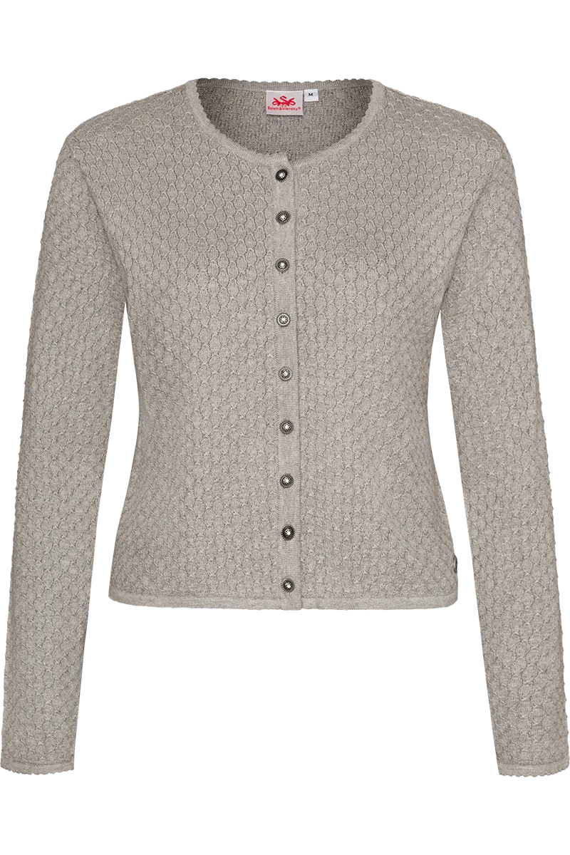 Dirndljacke traditionell mit Rundhalsausschnitt - silber