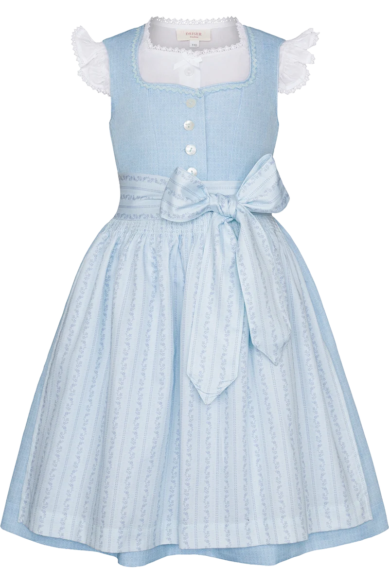 Mädchen Baumwolldirndl mit Bluse