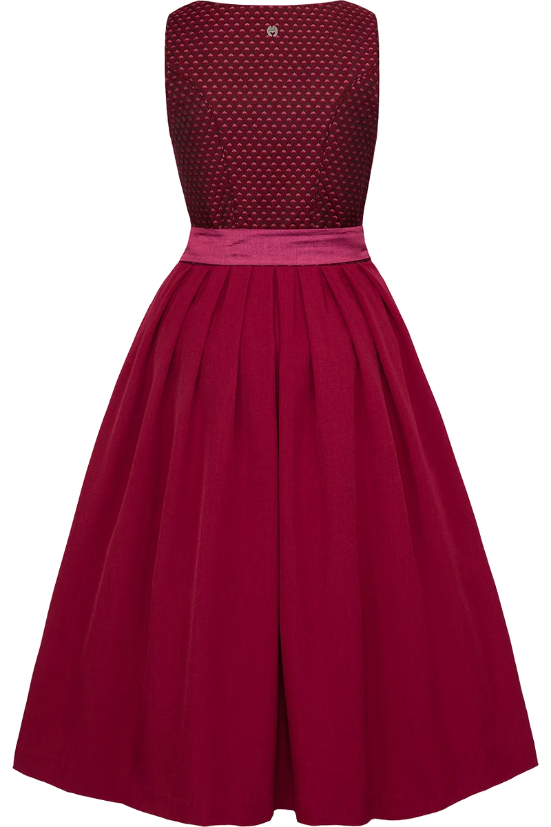 Langes Dirndl mit schimmerndem Jacquard-Mieder