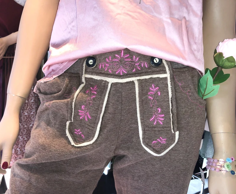 Jogginghose, Hose, Krüger Madl Array, braun, pink, Gr. S