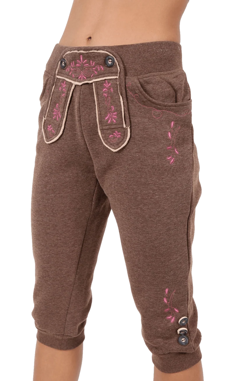Jogginghose, Hose, Krüger Madl Array, braun, pink, Gr. S