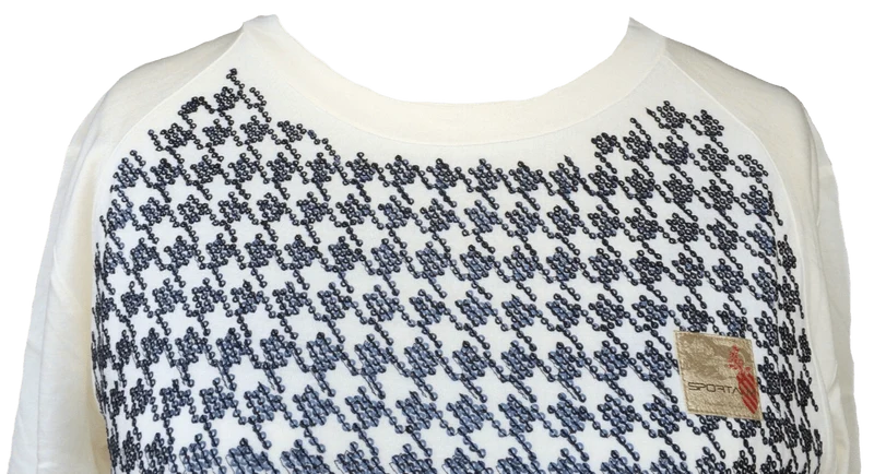 T-Shirt, Sweatshirt, Sportalm, Rick Castle, Hahnentritt, ecru