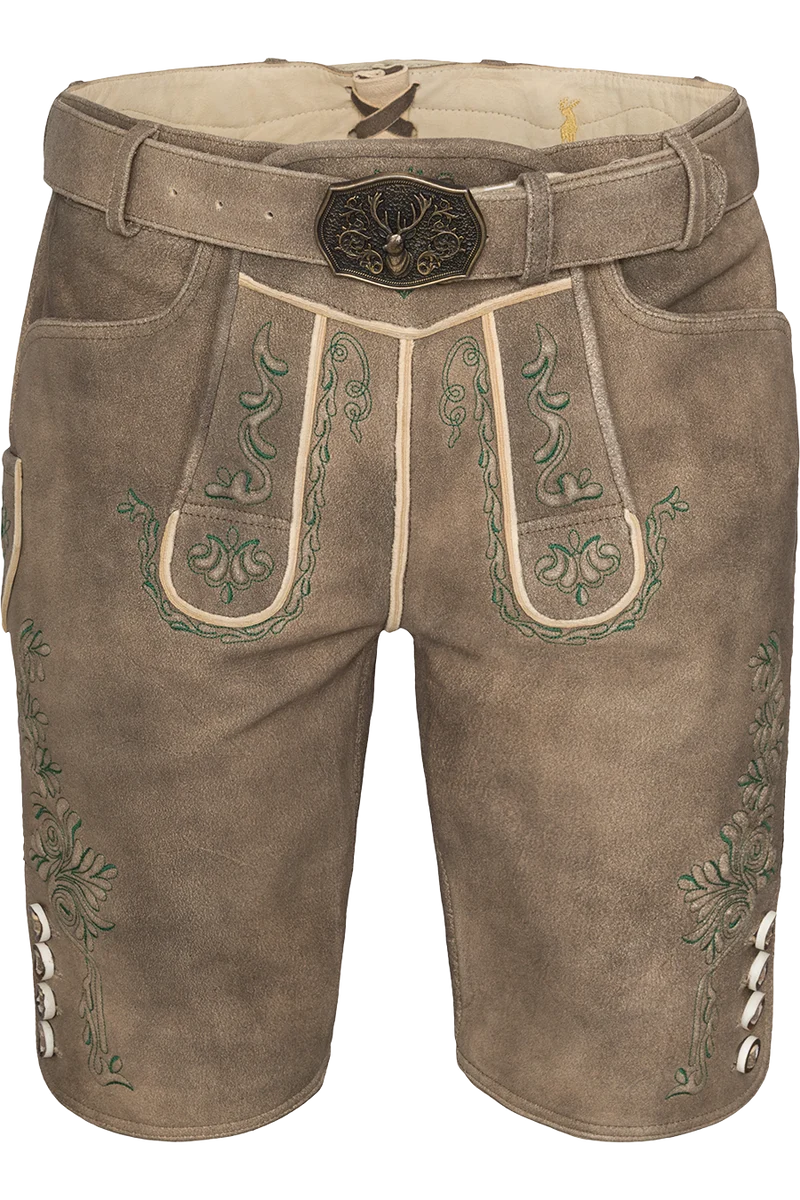 Herren Lederhose kurz aus Hirschleder