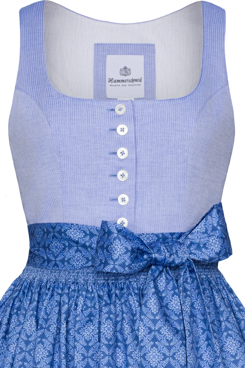 Langes Baumwolldirndl gestreift