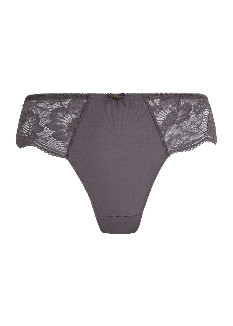 String Hipster, Nina von C., quarz, graubraun, Spitze