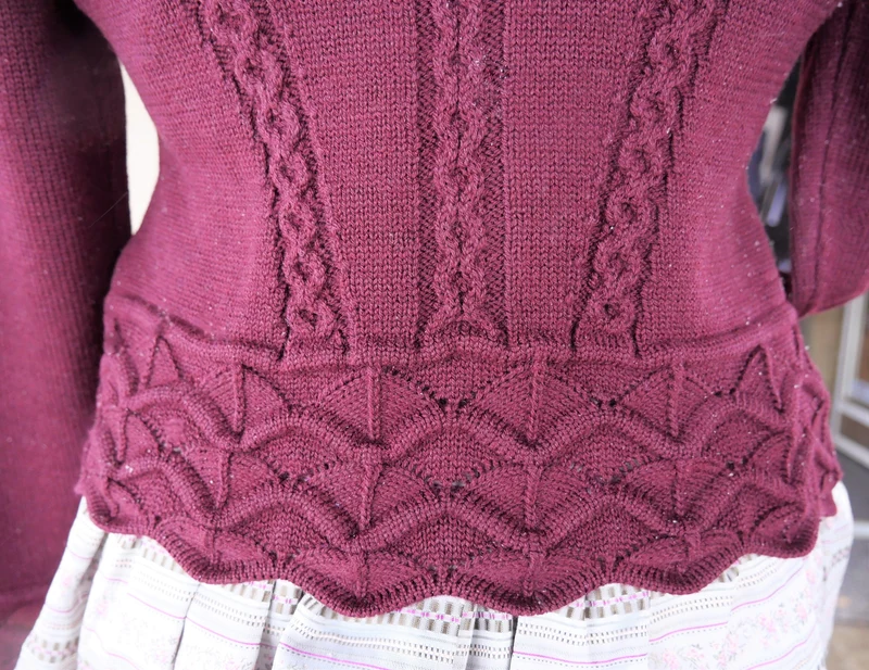 Trachten Jacke, Spieth & Wensky, Minze, Burgund, Rot, Gr. L (40/42)