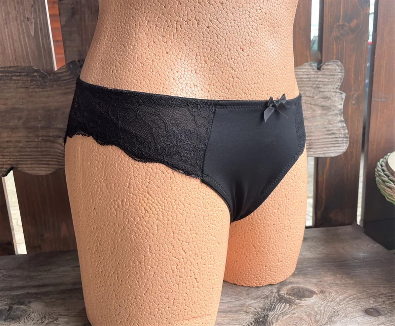 Hipster, Slip, After Eden, schwarz, Spitze