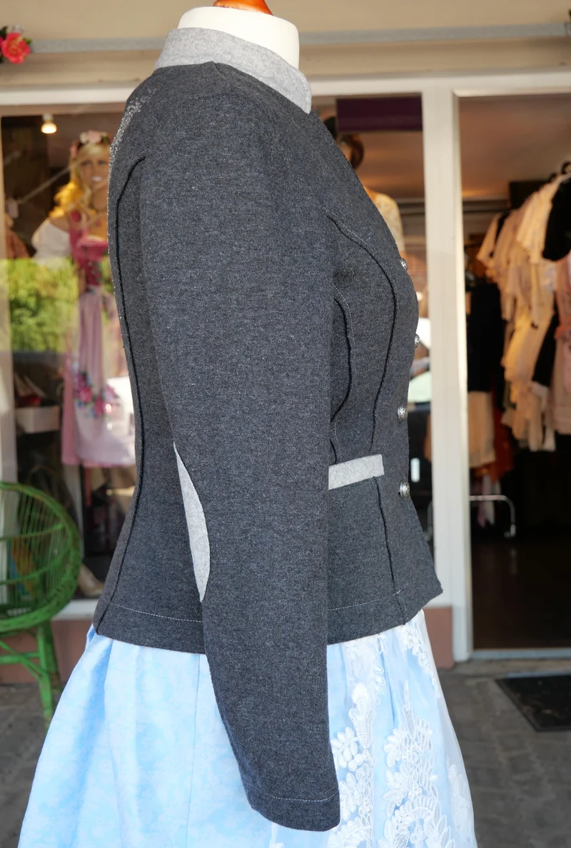 Trachten Jacke, Krüger Madl, Josephina, Grau, Wolljacke