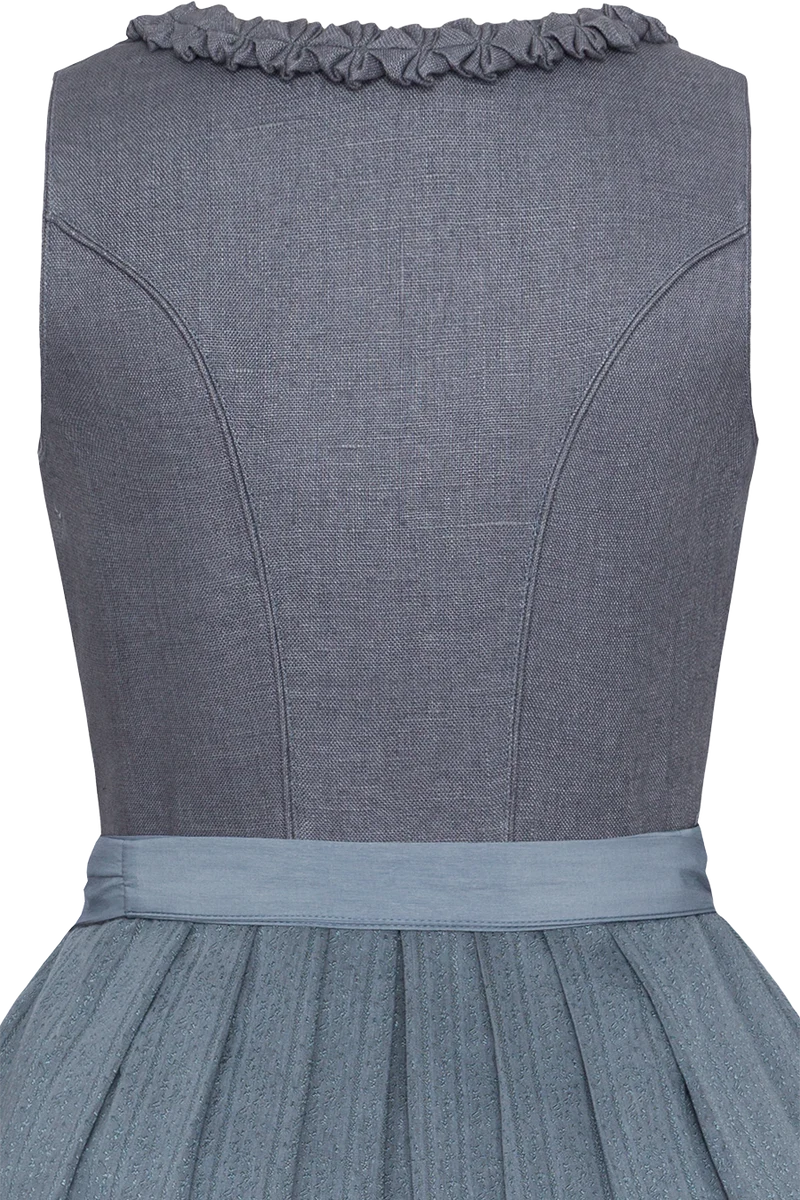 Leinendirndl in Midi-Länge mit Rüschen