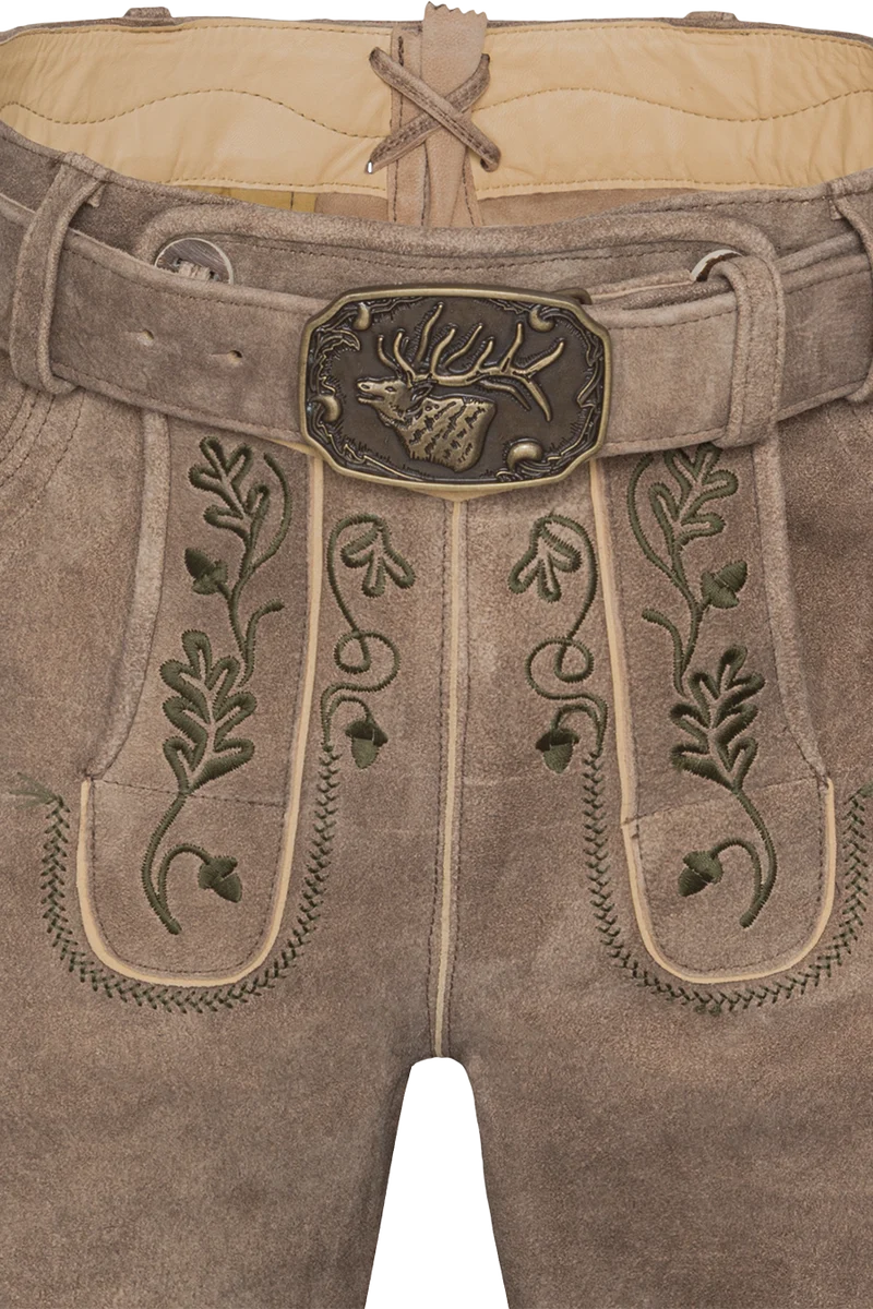 Kurze Herren Trachtenlederhose bestickt