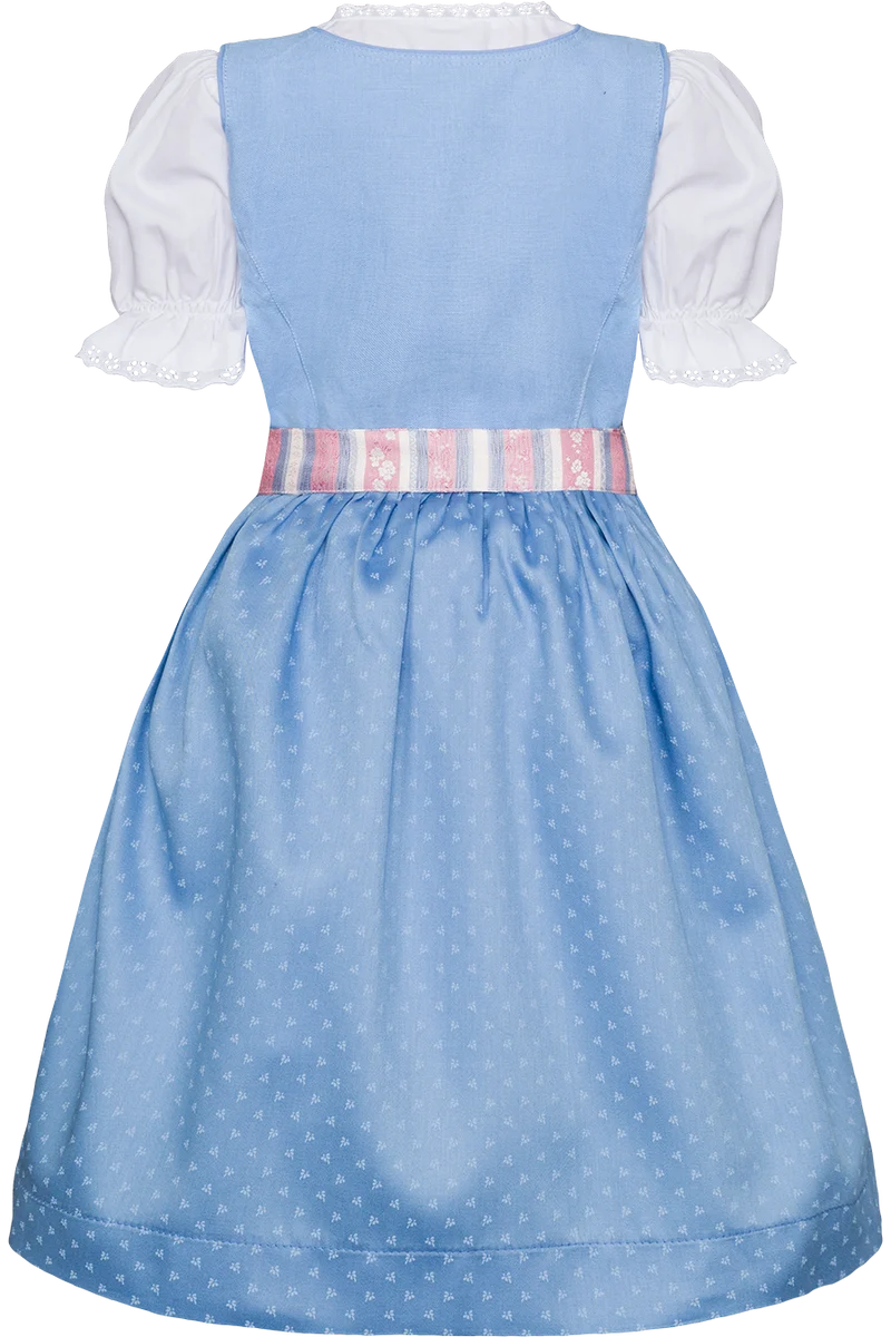 Mädchen Dirndl mit Leinen-Oberteil