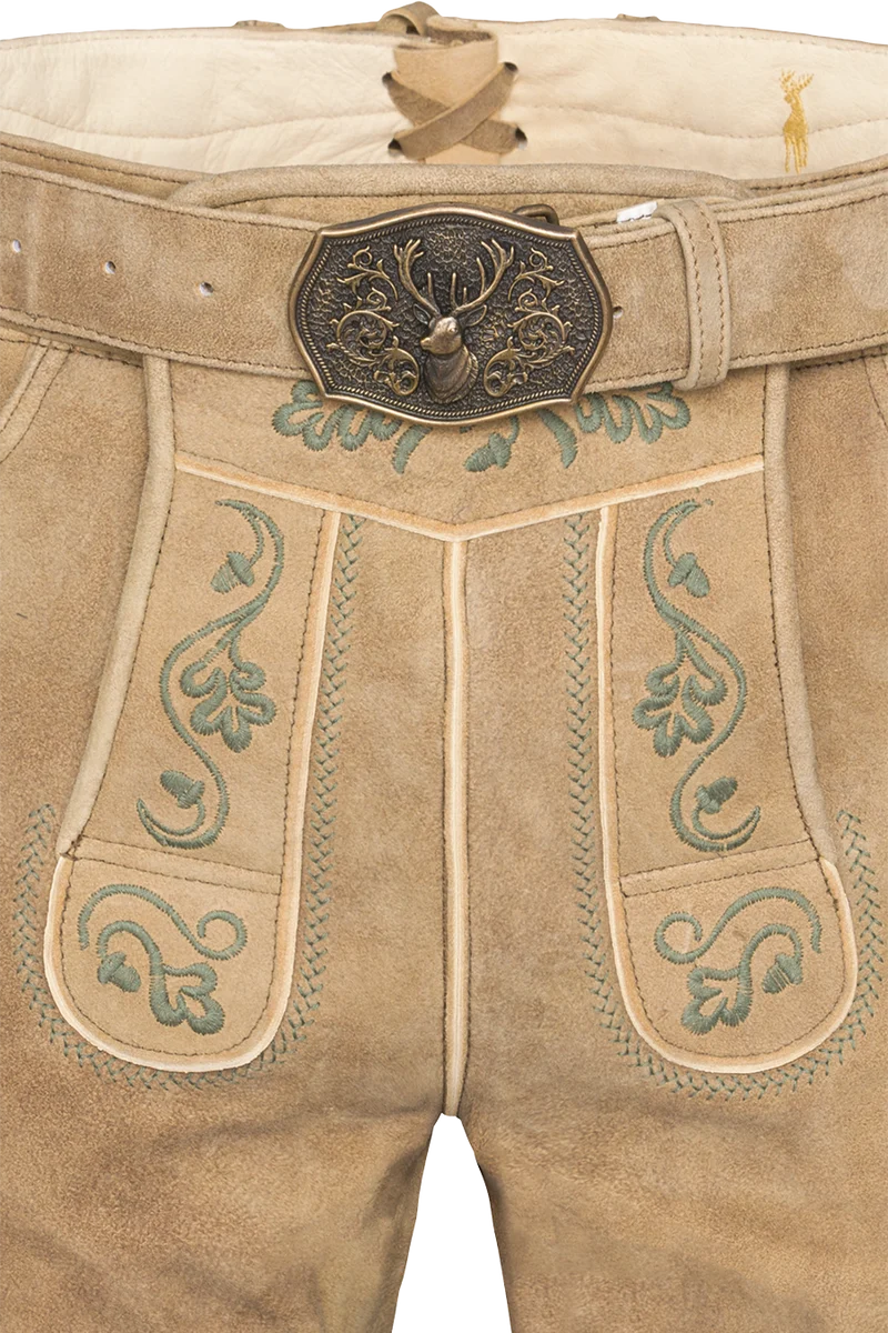Herren Lederhose kurz mit Schnürung