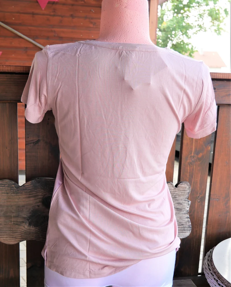 Trachtenshirt, Krüger Madl, Rosé, It's all Wiesen
