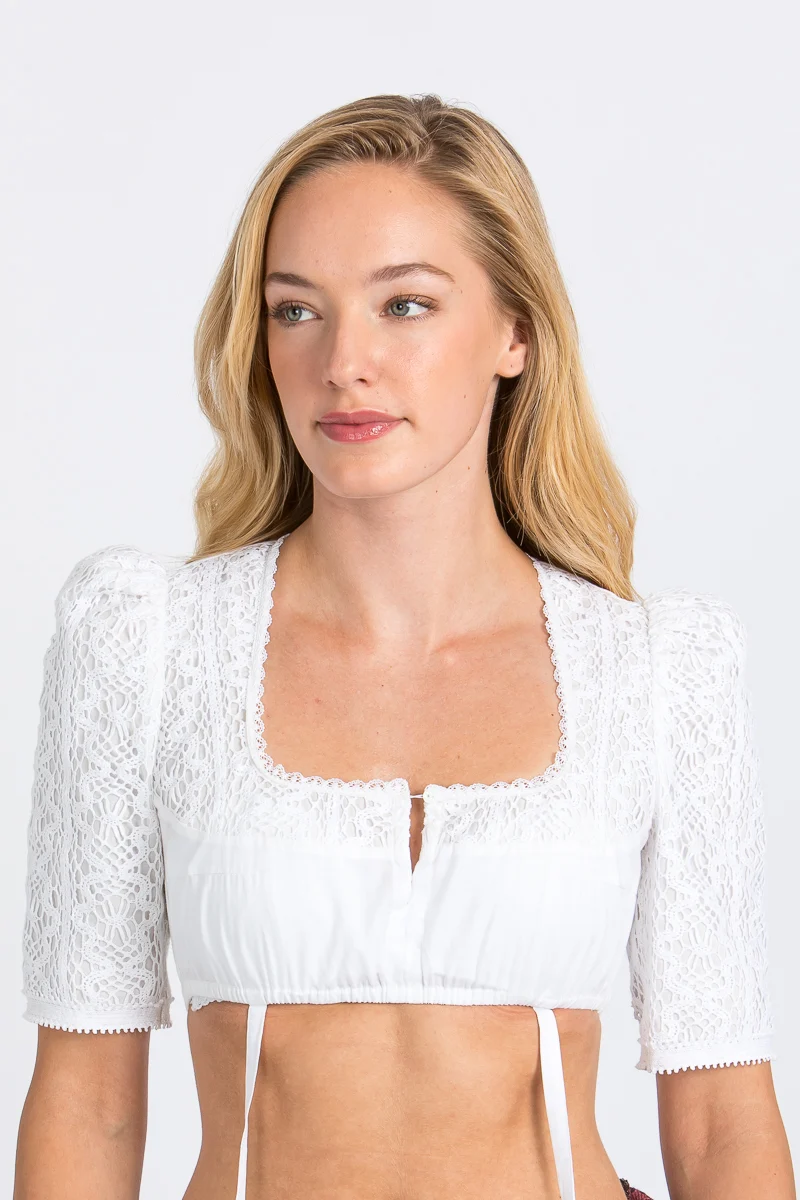 Gottseidank Dirndlbluse Ava weiß