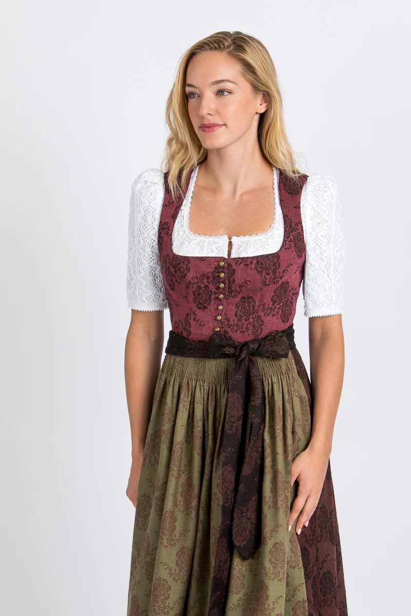 Gottseidank Dirndl Monika rose/grün