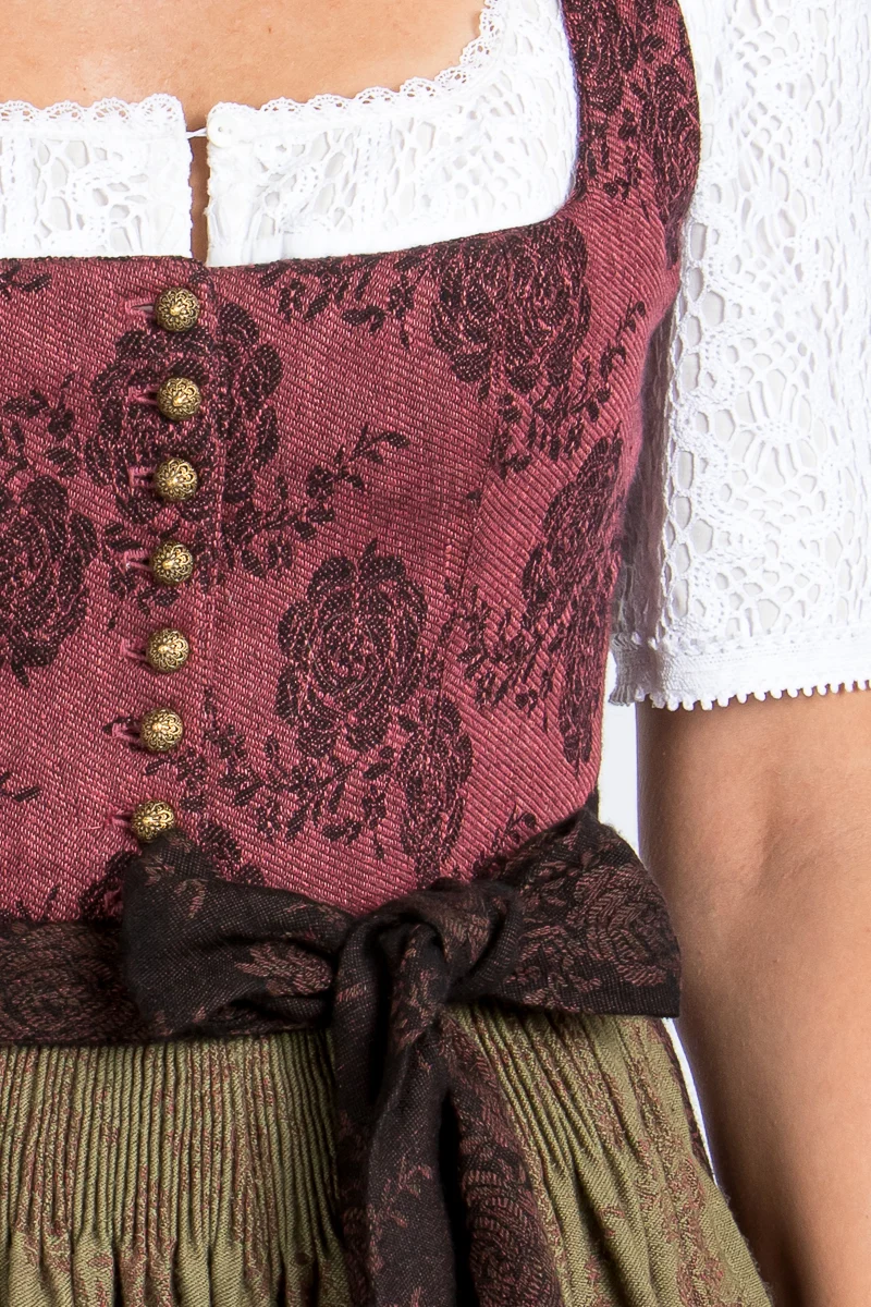 Gottseidank Dirndl Monika rose/grün