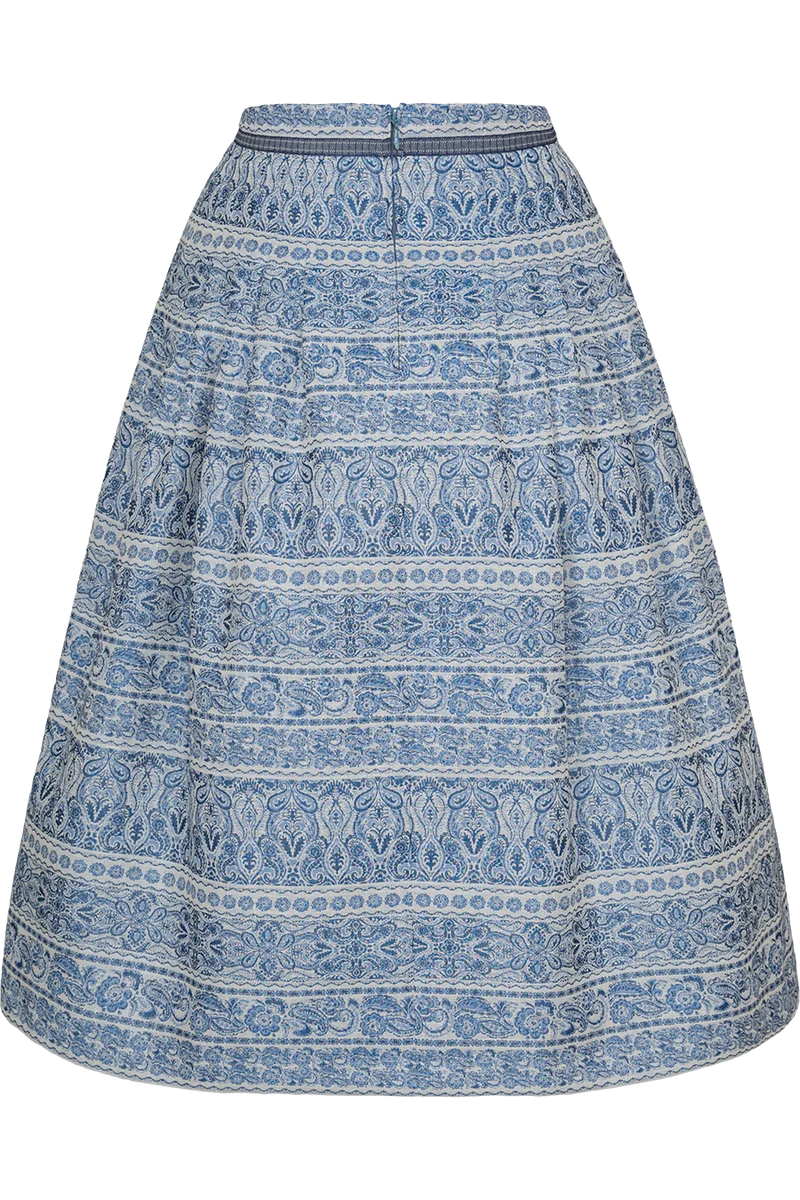 Trachtenrock Midilänge mit Paisleymuster