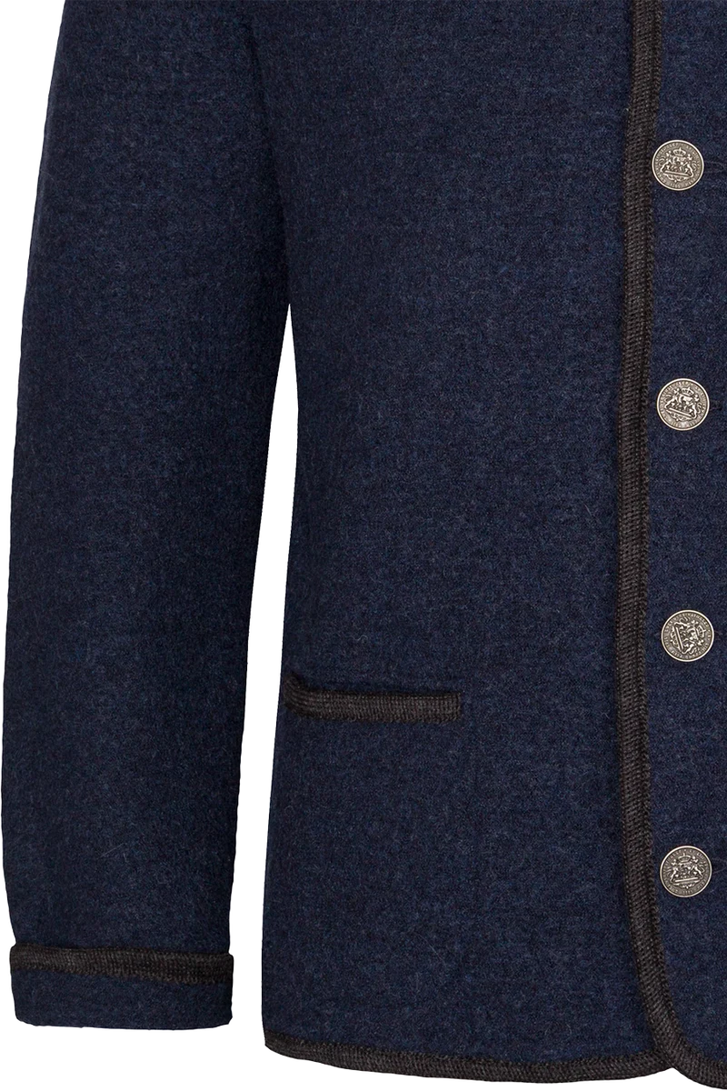 Herren Trachtenjacke aus Schurwolle - marine/anthra