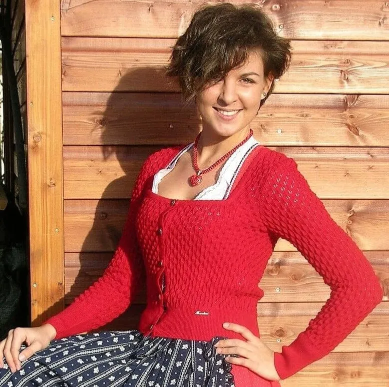 Trachten Jacke, Trentini, Strickjacke, rot, Trachtenjacke
