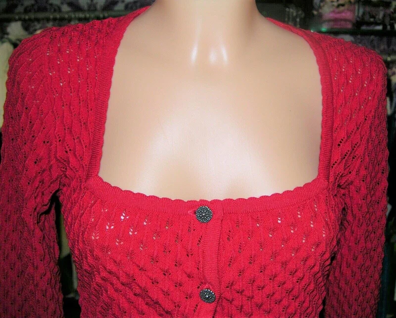 Trachten Jacke, Trentini, Strickjacke, rot, Trachtenjacke