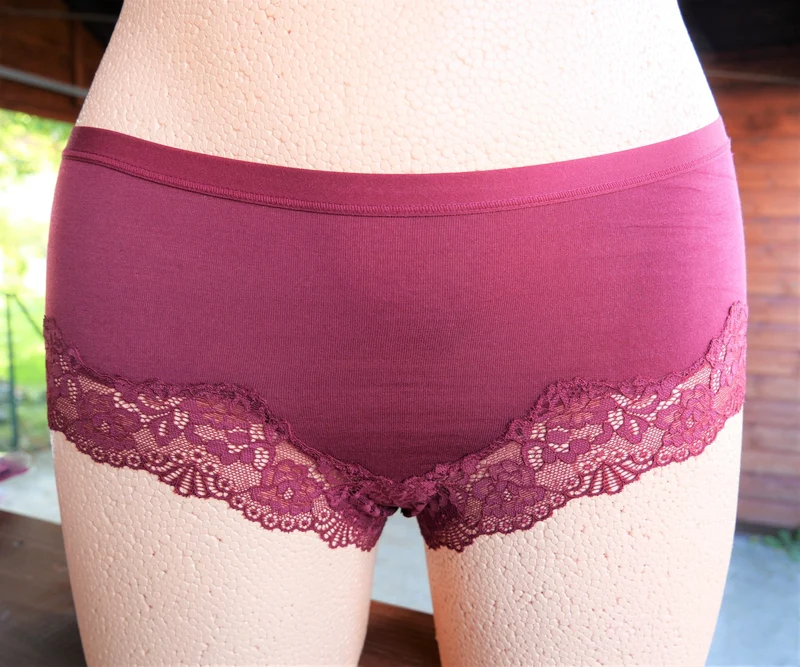 Panty, Hipster, Nina von C., burgund, dunkelrot, Spitze