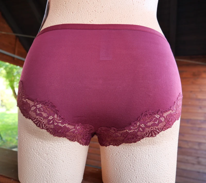 Panty, Hipster, Nina von C., burgund, dunkelrot, Spitze