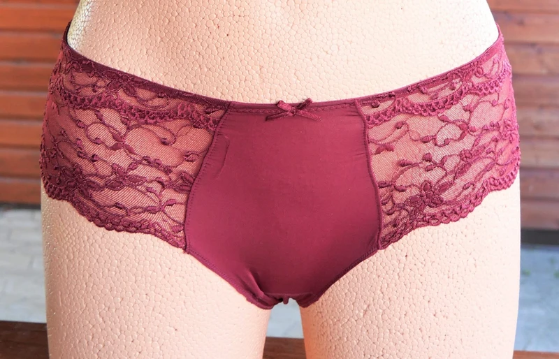 Panty, Hipster, Nina von C., burgund, Spitze