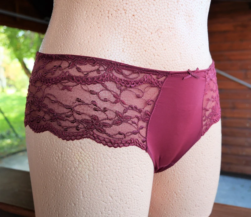 Panty, Hipster, Nina von C., burgund, Spitze