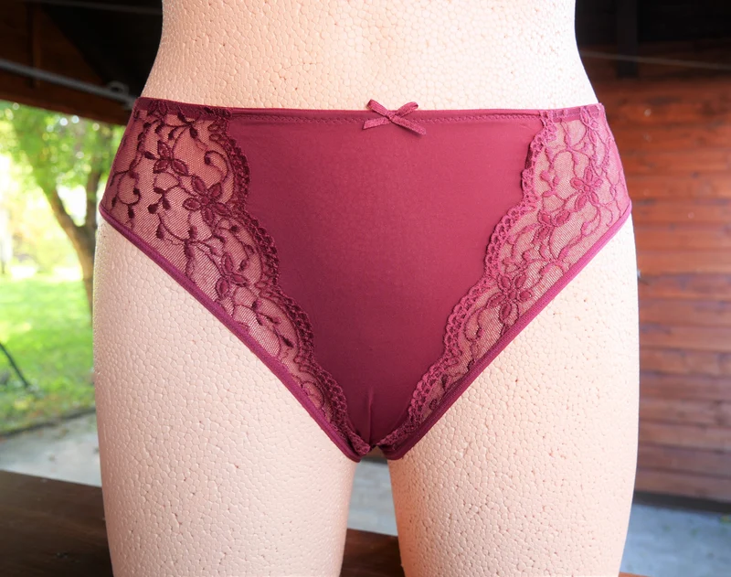 Jazzpant, Slip, Nina von C., burgund, Spitze bordeaux