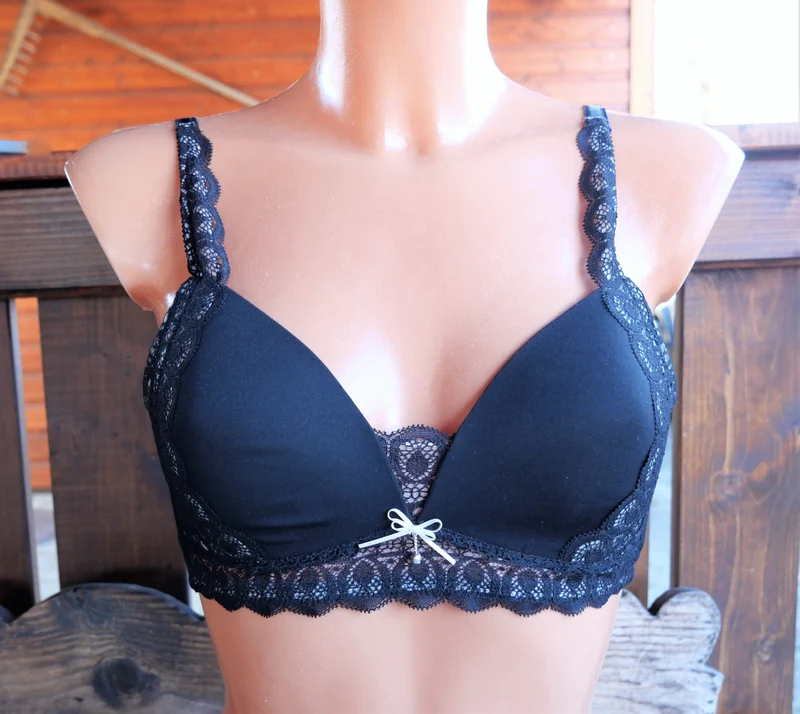 Bustier, BH, ohne Bügel, Nina von C., schwarz, nude, Spitze