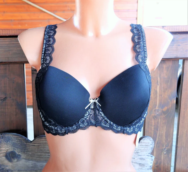 Schalen BH, Nina von C., schwarz, nude, Spitze