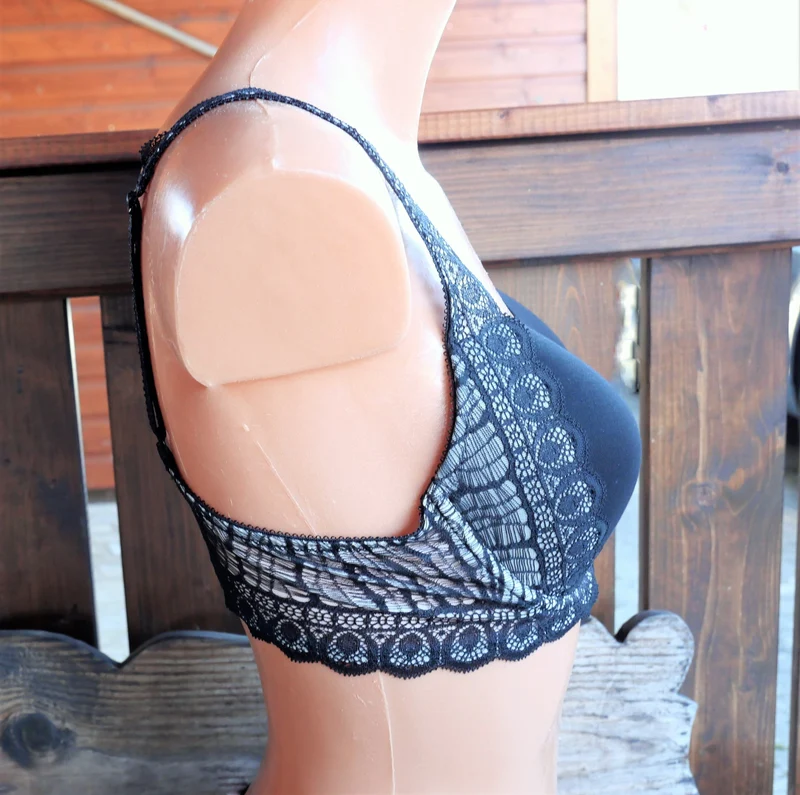 Schalen BH, Nina von C., schwarz, nude, Spitze
