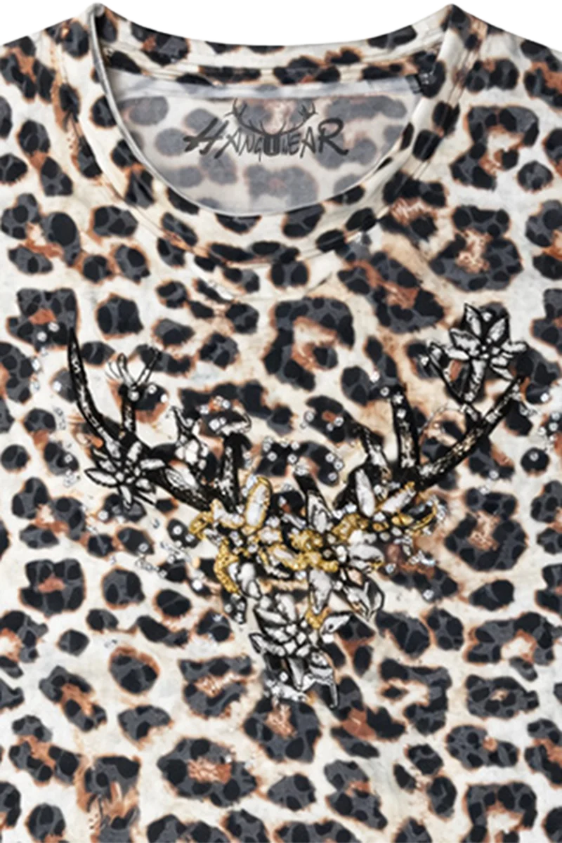Mädchen Trachtenshirt mit Animalprint