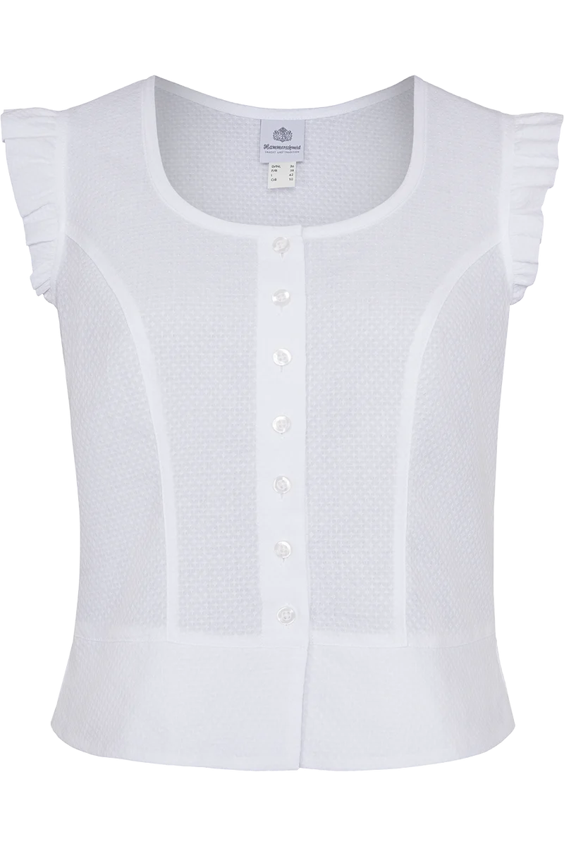 Damen Miederbluse tailliert mit Flügelärmel