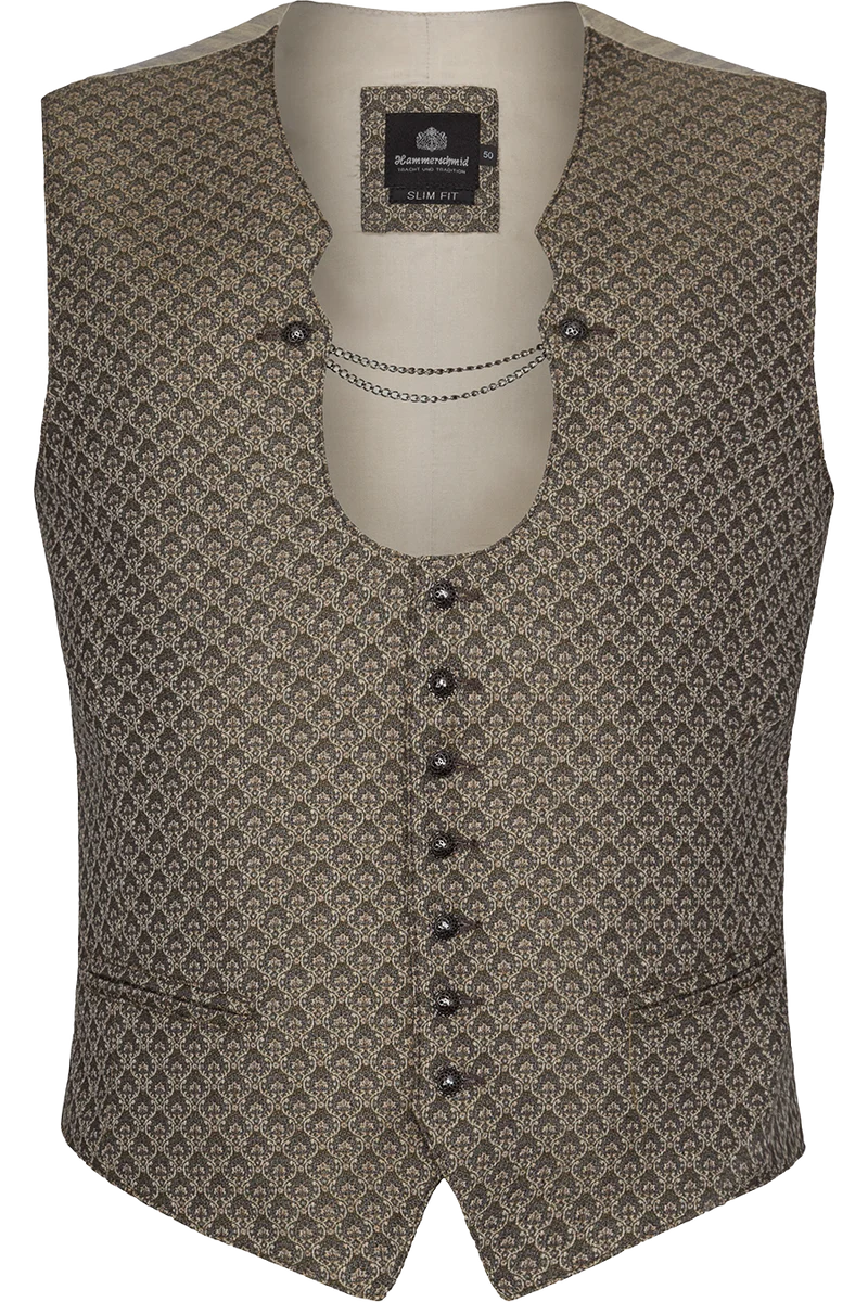 Herren-Trachtenweste Miesbacher-Stil mit Jacquardmuster