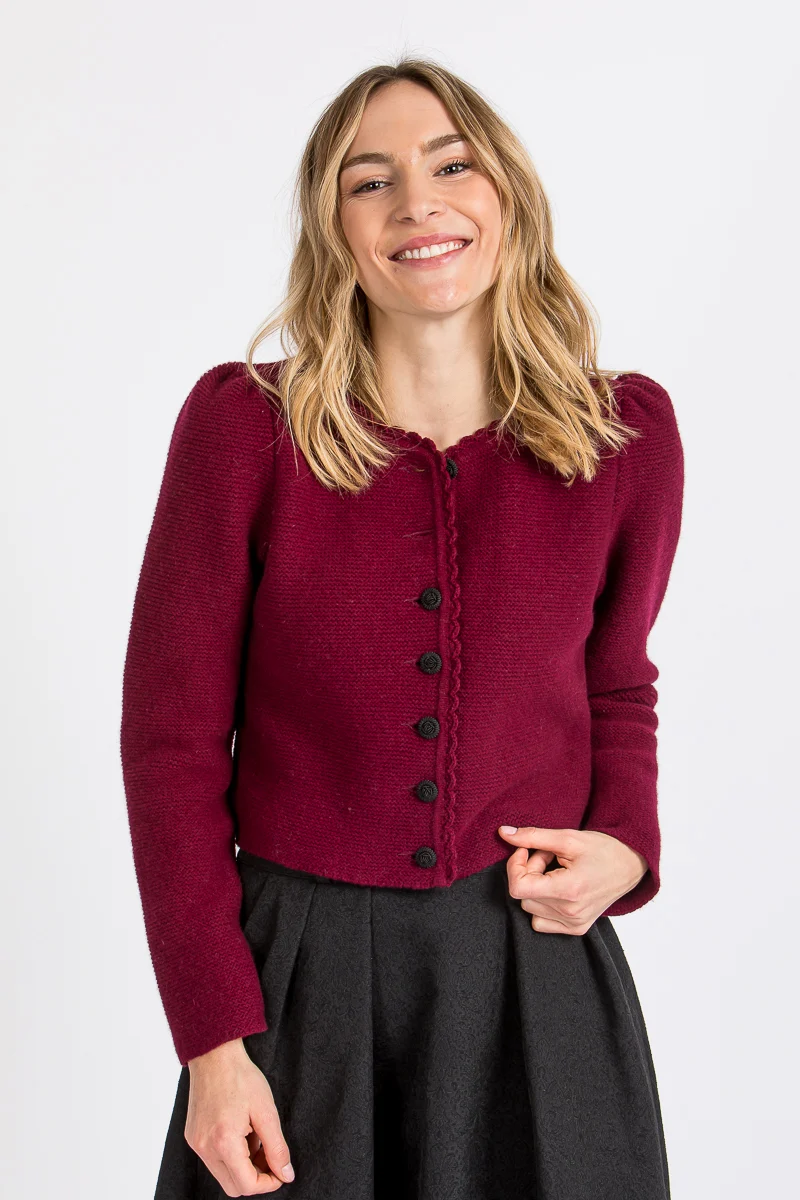 Almliebe Strickjacke Owingen bordeaux
