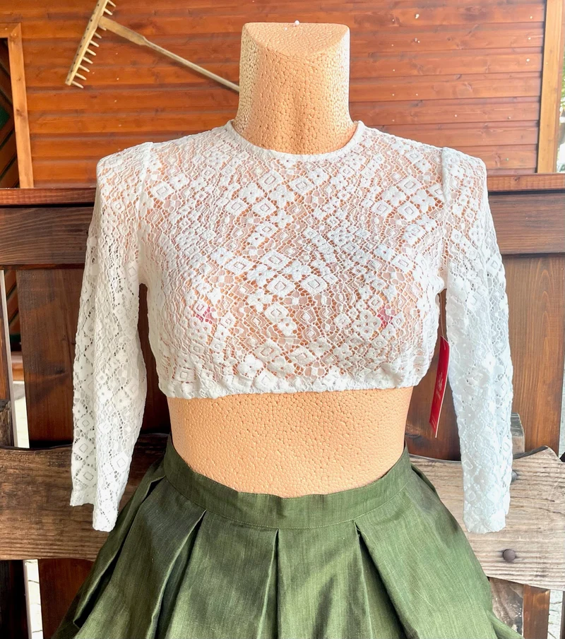 Dirndlbluse, Spieth & Wensky, offwhite, Siena, 3/4 Arm, Gr. 44