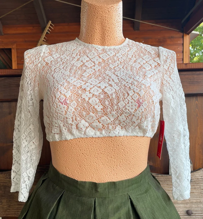 Dirndlbluse, Spieth & Wensky, offwhite, Siena, 3/4 Arm, Gr. 44