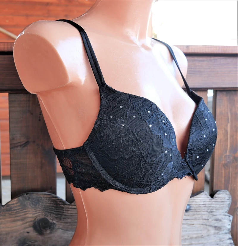 Schalen BH, After Eden, Spitze, schwarz, Push Up