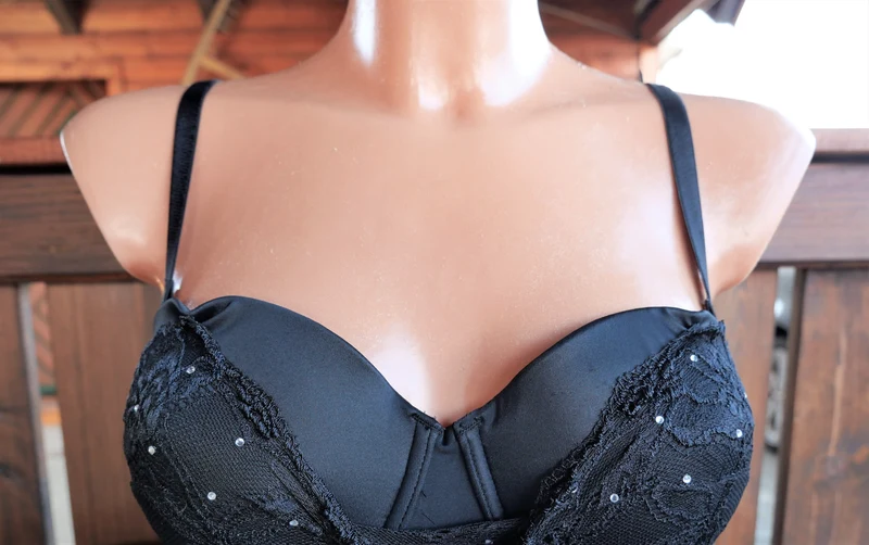 Bandeau Schalen BH, After Eden, Spitze, schwarz