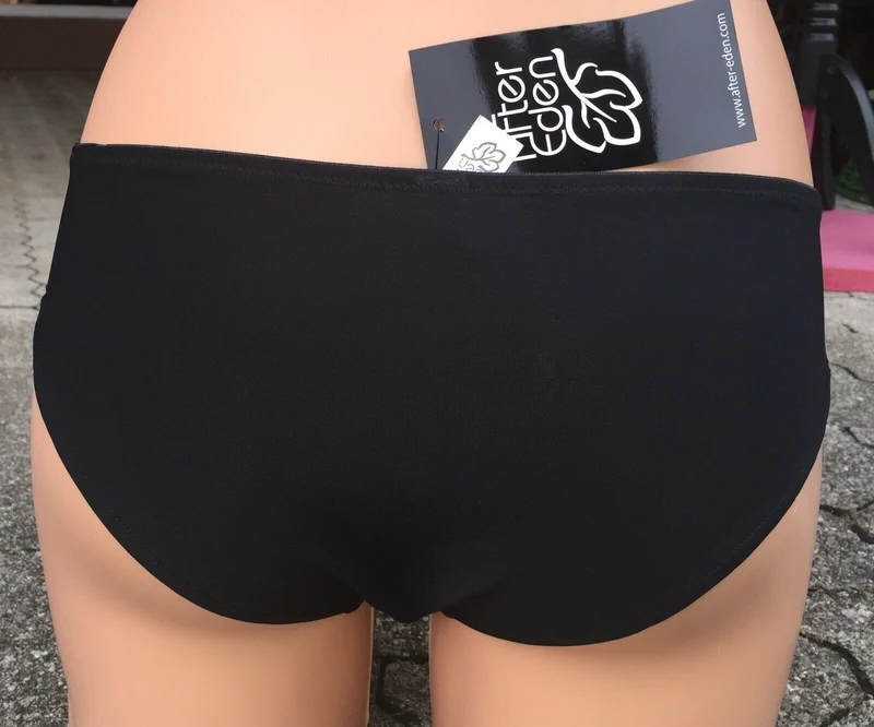 Panty, Hipster, Slip, After Eden, schwarz, Lurex, Spitze