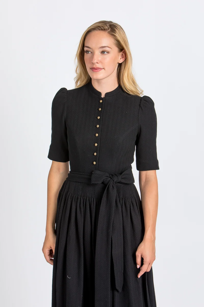 Gottseidank Ärmeldirndl Aurelia schwarzblau