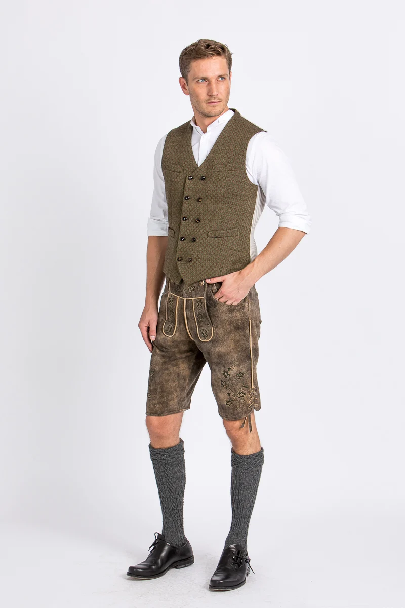 Kurze Beckert Lederhose Moses tabacco