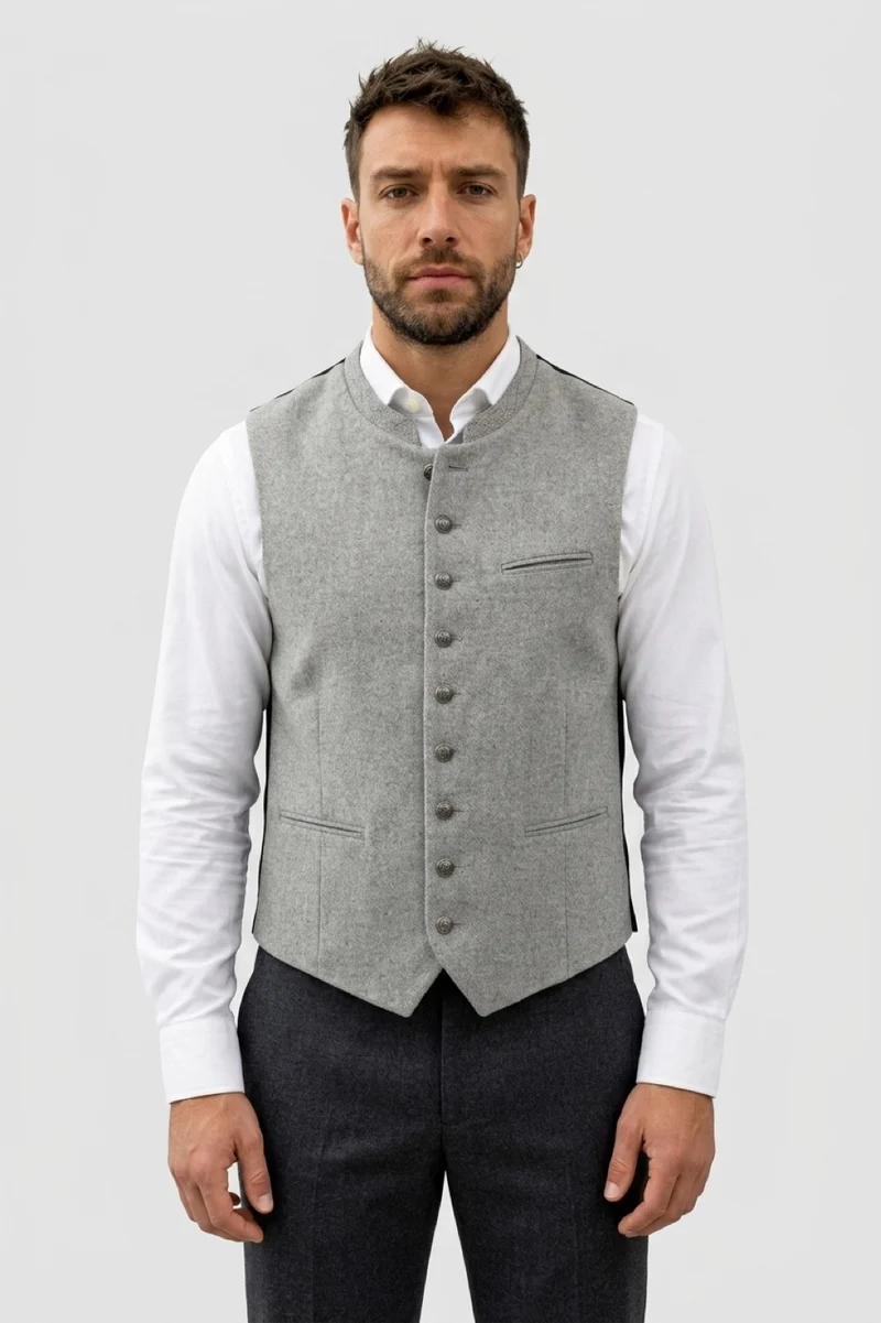 Trachtenweste Liga di Bavaria Luxury Collection light grey TDW 6