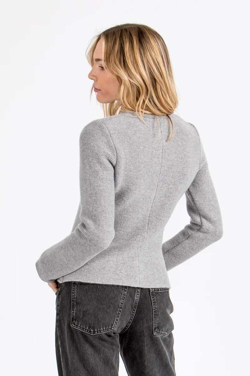 Almliebe Strickjacke Vex hellgrau