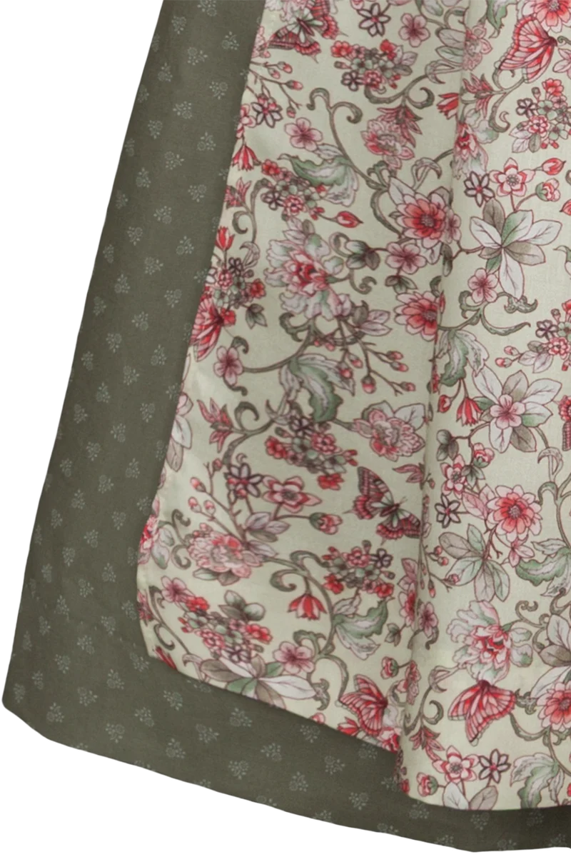 Langes Baumwoll-Leinen-Dirndl