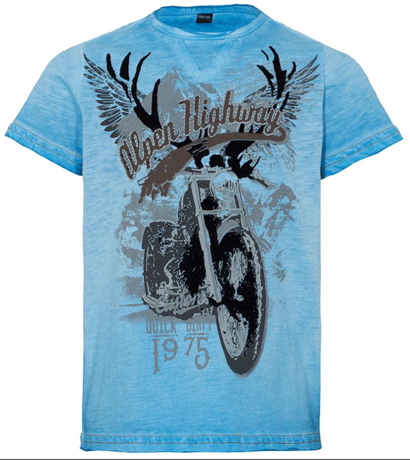 Kinder Buamshirt, HangOwear, Till Kids, blau, AR
